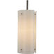 Textured Glass 1 Light 6 inch Metallic Beige Silver Pendant Ceiling Light in Adjustable Cord, Ivory Wisp